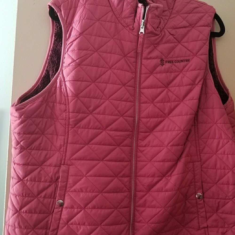 Raspberry colored vest